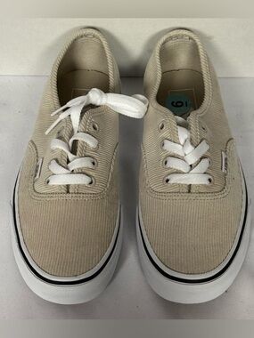 Vans Authentic Mini Cord French Oak Tan Beige Skate Shoes Sneakers Womens Size 6